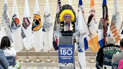 앨버타 주정부, 조약 6 조인 150주년 기념행사 불참에 추장, 존중 촉구