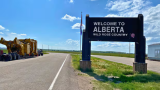 앨버타 고속도로 '주 모양' 환영판 교체