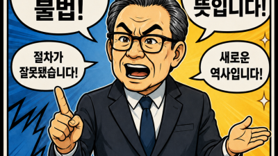 교민사회 풍자만평 10선｜내가 하면 역사, 남이 하면 불법