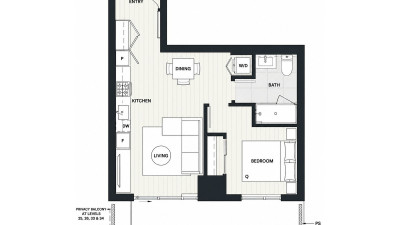 [렌트] [버퀴틀람 신축 콘도 렌트] Elmwood 20층 북서향 주차 포함 | 월 $2,050