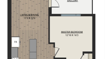 [렌트] 랭리 Walnut Park 콘도 1bed+1bath+1den