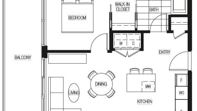 [렌트] (장/단기간) 로히드 한인타운, 로히드역/몰 도보 10분 거리 - The City of Lougheed Tower 2, 1 Bed + 1 Bath 렌트합니다