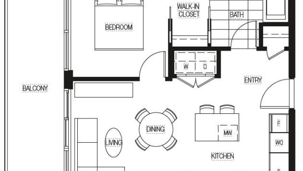 [렌트] (장/단기간) 로히드 한인타운, 로히드역/몰 도보 10분 거리 - The City of Lougheed Tower 2, 1 Bed + 1 Bath 렌트합니다