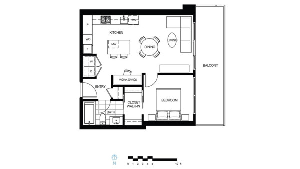 [렌트] 1BR with balcony by Lougheed Mall - The City of Lougheed Tower1