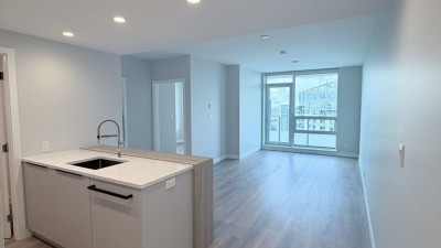 [렌트] [버퀴틀람역 도보 3분] Myriad 신축 콘도 1B+1Den 풀 퍼니시드 임대 (28층 남향/644sqft)