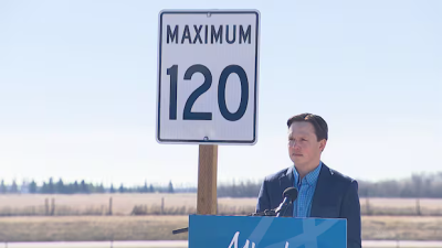 앨버타 2번 고속도로 일부 구간 제한속도 시속 120km로 상향… 시범 운영 전격 실시