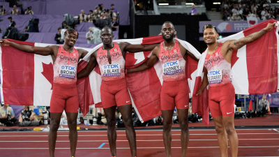 캐나다 남자 4x100m 릴레이, 세계선수권 은메달 획득
